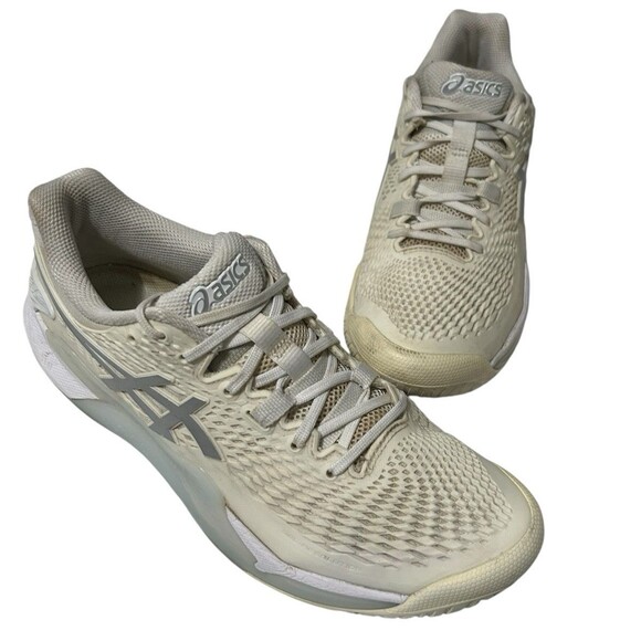 Asics Gel-Resolution 9 Women's Sz 9 Cloud White Running Sneakers 1042A208 - Picture 2 of 16